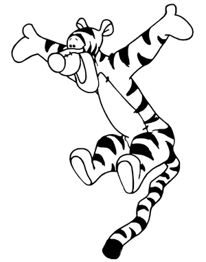 Página para Colorir Tigrão, o Tigre Brincalhão