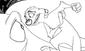 Página para Colorir Timon Engraçado