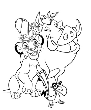 Simba, Timão, Pumba e Zazu