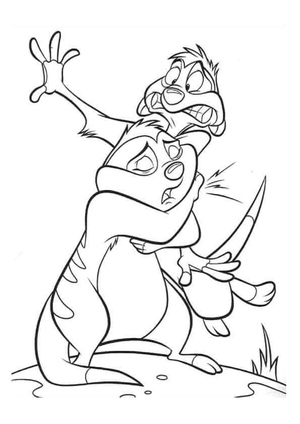 Timon Abraçando um Amigo