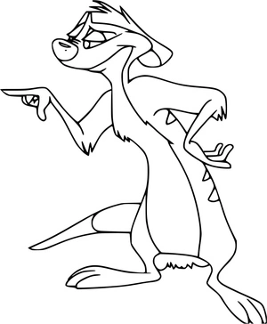 Página para Colorir Timon, o Grande