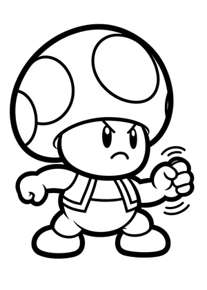 Página para Colorir Sapo Incrível do Mario