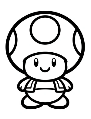 Página para Colorir Sapo Bebê da Série de Jogos Mario