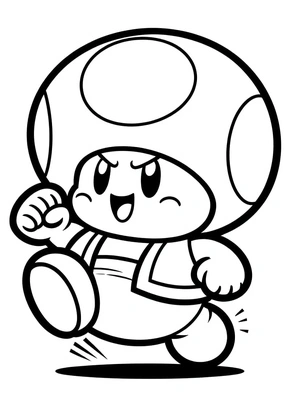 Página para Colorir Mario Sapo Pula