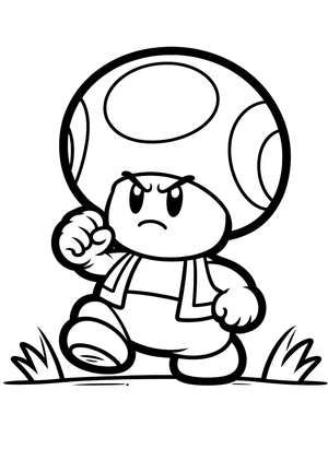 Página para Colorir Mario, o Sapo Incrível
