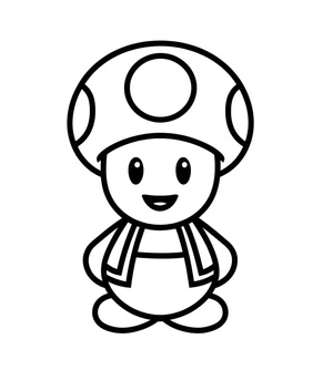 Página para Colorir Sapo Simples Mario