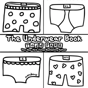 Página para Colorir O Livro de Roupas Íntimas de Todd Parr