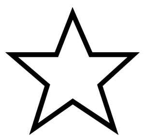 Página para Colorir Estrela Básica para Crianças Pequenas