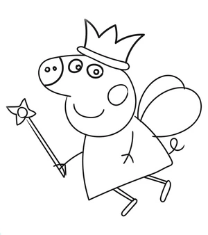 Página para Colorir Página para Colorir com Peppa Pig para Crianças Pequenas