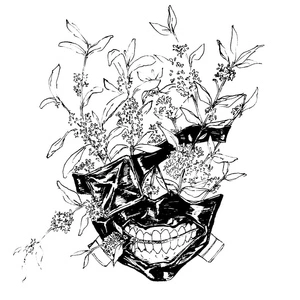 Página para Colorir Ken Kaneki Mascarado