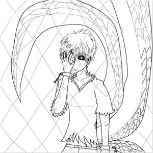 Página para Colorir Página para Colorir Imprimível de Ken Kaneki