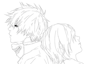 Página para Colorir Tokyo Ghoul Anime