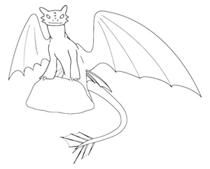 Banguela Descansando em uma Rocha