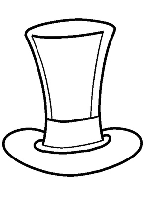 Página para Colorir de Cartola para Imprimir Grátis