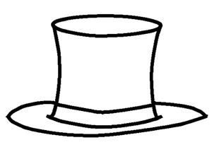 Página para Colorir Página para Colorir de Cartola para Crianças - Para Imprimir