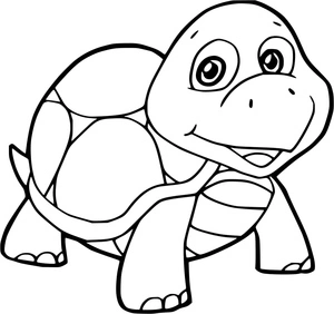 Tartaruga sorridente, fácil tartaruga terrestre coloring page, free printable