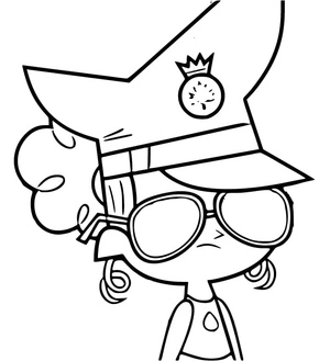 Página para Colorir Izzy de Total DramaRama