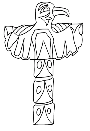 Página para Colorir Totem Básico