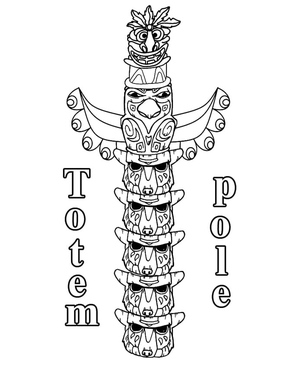 Totem Indígena Americano