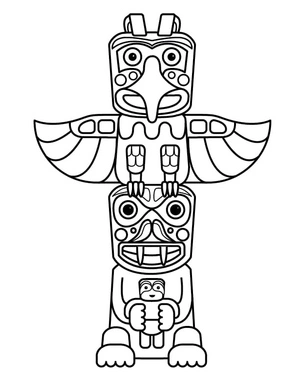Página para Colorir Imprimir o Totem