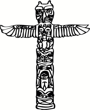 Página para Colorir Totem
