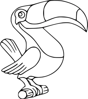 Página para Colorir Tucano Feliz