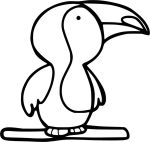 Página para Colorir Tucano Pequeno