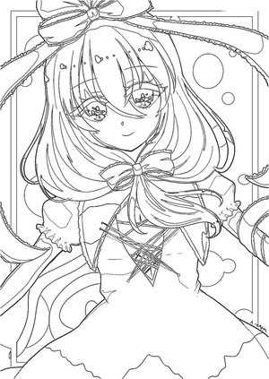 Página para Colorir Hina Kagiyama do Touhou Project