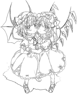 Remilia e Flandre Scarlet do Touhou Project