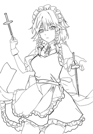 Sakuya Izayoi de Touhou Project
