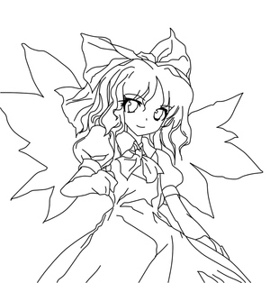 Página para Colorir Touhou Project