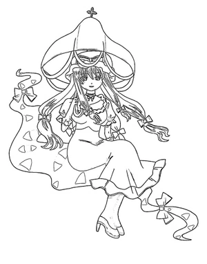 Página para Colorir Yukari Yakumo de Touhou Project