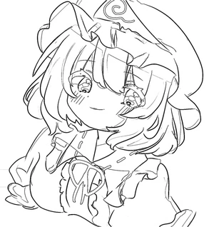 Página para Colorir Yuyuko Saigyouji do Touhou Project
