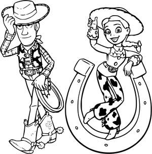 Woody e Jessie de Toy Story 2