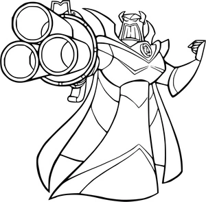 Página para Colorir Zurg de Toy Story 2 da Disney