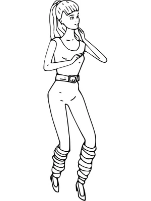 Página para Colorir Barbie de Toy Story 3