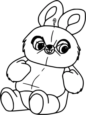 Página para Colorir Coelhinho de Toy Story 4
