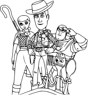 Página para Colorir Personagens de Toy Story 4