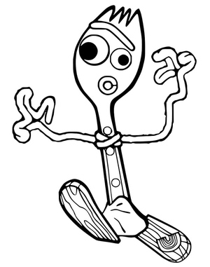 Forky do filme Toy Story 4 da Disney Pixar