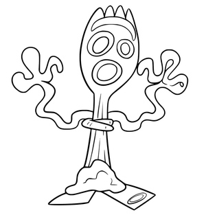 Forky de Toy Story 4 da Disney Pixar