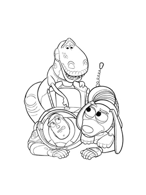 Página para colorir temática Toy Story para imprimir