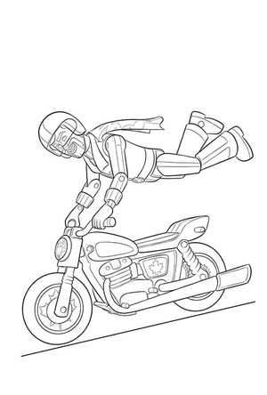 Página para Colorir Toy Story 4 - Duke Caboom