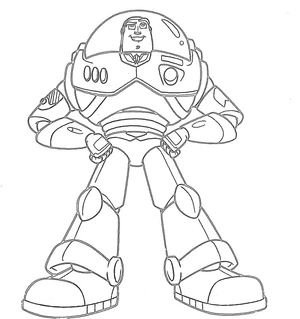 Página para Colorir Buzz Lightyear de Toy Story