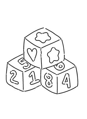 Página para Colorir Brinquedos Blocky