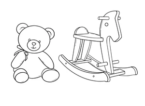 Página para Colorir Página para Colorir de Brinquedos para Imprimir