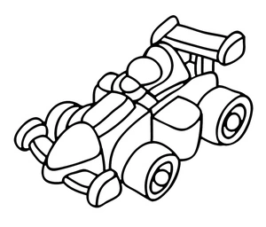 Página para Colorir Carrinho de Corrida Brinquedo