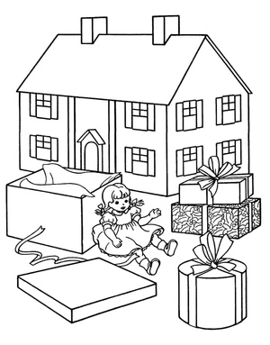 Página para Colorir Brinquedos para Meninas