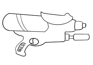 Página para Colorir Brinquedo de Pistola de Água