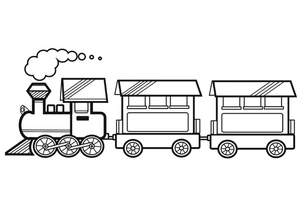 Página para Colorir Locomotiva Fantástica