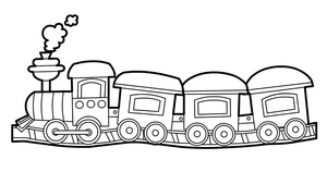 Página para Colorir Trem Incrível